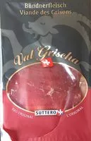 Mängden socker i Viande des grisons