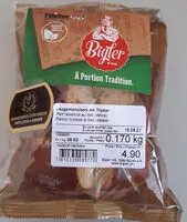 Mängden socker i Laugentessinerli mit Tilsiter