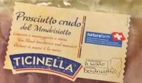 Mängden socker i Prosciutto crudo del Mendrisiotto