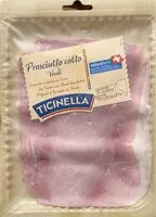 Mängden socker i Prosciutto cotto Ticinella