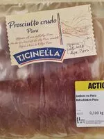 Mängden socker i Prosciutto crudo Piora
