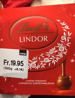 Mängden socker i Lindor L'Infini Fondant Lait
