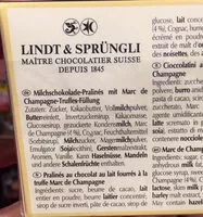 Mängden socker i Sprungli Maître Chocolatier Suisse Depuis 1845