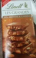 Mängden socker i Lindt les grandes (32% amandes et cannelle)