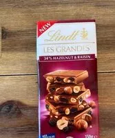 Mängden socker i Milk chocolate hazelnut and raisin