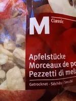 Mängden socker i Morceaux de pomme séchés