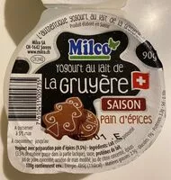 Mängden socker i Yogourt au lait de la Gruyère - Pain d'epices - edition saison