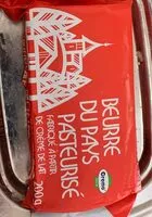Mängden socker i Beurre du pays pasteurisé