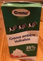 Mängden socker i Cremo Creme Entière 35%