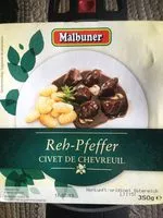 Mängden socker i Civet de chevreuil