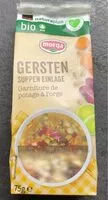 Mängden socker i Garniture de potage à l’orge