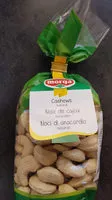 Mängden socker i Cashews naturelles Noix de cajou