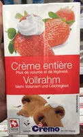 Mängden socker i Crème entière UHT