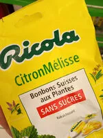 Mängden socker i Bonbons suisses aux plantes sans sucre citron melisse