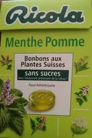 Mängden socker i Menthe Pomme - Bonbons aux plantes Suisses