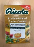 Mängden socker i Ricola Plantes Caramel