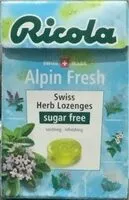 Mängden socker i Alpin Fresh sugar free mints