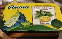 Mängden socker i Swiss herb drops