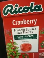 Mängden socker i Ricola cranberry