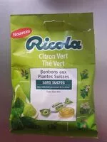Mängden socker i Bonbon Citron Vert & Thé vert Sans Sucre