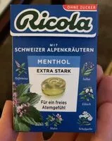 Mängden socker i Menthol Extra Stark Ohne Zucker