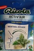 Mängden socker i Activ'air menthol intense