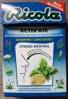Mängden socker i Ricola activ'air