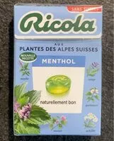 Mängden socker i Menthol Bonbons aux Plantes Suisses