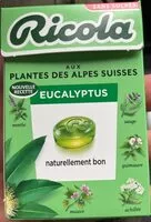 Mängden socker i Bonbons aux plantes des Alpes suisses Eucalyptus