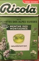 Mängden socker i Menthe des montagnes