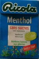 Mängden socker i Ricola Menthol Extra-frais