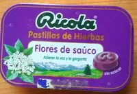 Mängden socker i pastillas de hierbas Flores de saúco