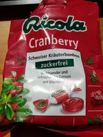 Mängden socker i Ricola Cranberry zuckerfrei