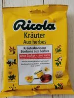 Mängden socker i Kräuterbonbons ohne Zucker