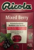 Mängden socker i Ricola Mixed Berry