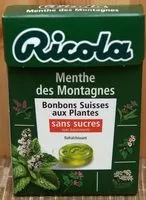 Mängden socker i Bonbons Suisses aux plantes - Menthe des Montagnes