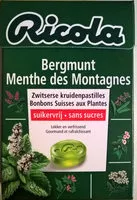 Mängden socker i Ricola Menthe des Montagnes