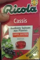 Mängden socker i Bonbons suisses cassis