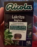 Mängden socker i Réglisse