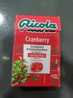 Mängden socker i Ricola Cranberry Zuckerfrei Box