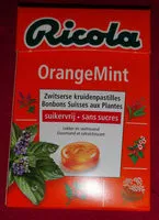 Mängden socker i Ricola Orange Mint S. S. En Box 20X50G