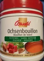 Mängden socker i Bouillon de boeuf sans graisse
