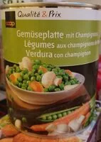 Mängden socker i Légumes aux champignons de Paris