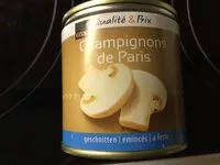 Mängden socker i Champignons de Paris émincés