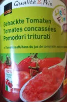 Mängden socker i Gehackte Tomaten in Tomatensaft