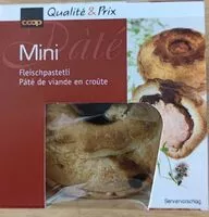 Mängden socker i Pâte de viande en croûte