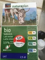 Mängden socker i Lait entier bio