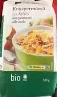 Mängden socker i Knuspermüesli : mit Äpfel
