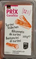 Mängden socker i Bâtonnets de Surimi