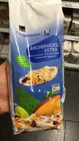 Mängden socker i Birchermüesli Extra : sans sucre ajoutés